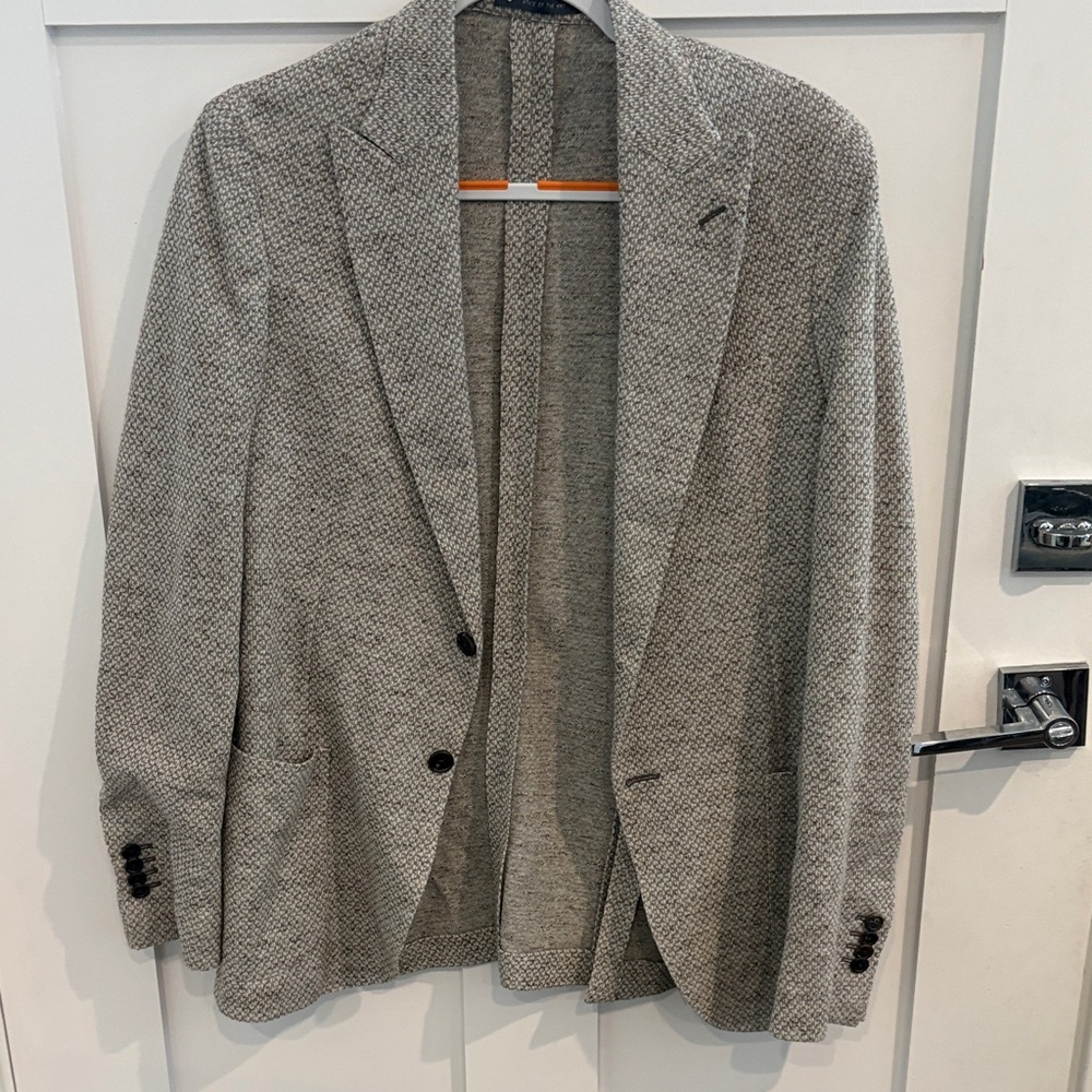 Light Gray Textured Men's Sport Coat - Classic Tailored Style
